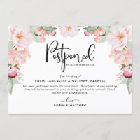 Annonce d'événement reporté, Blush Floral