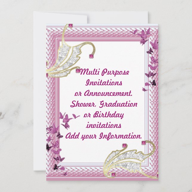 Invitation Annonce d'invitation à une fête multi-usage (Devant)