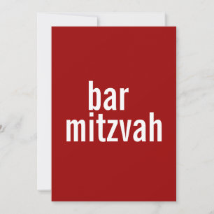 Invitation Annonces de barre ou de Bat mitzvah {Red}