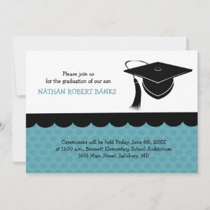 Invitation Annonces de diplôme pour enfants (pour un garçon)