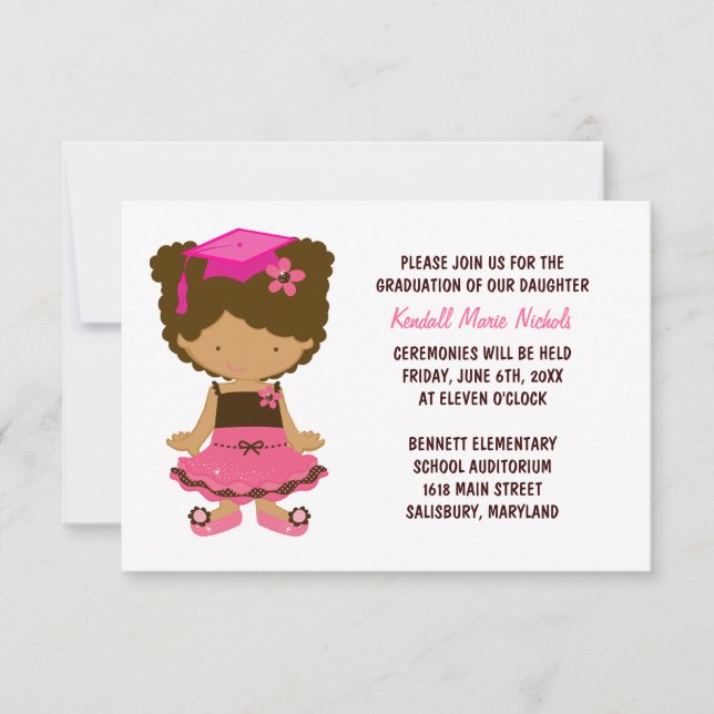 Invitation Annonces de diplômés de l'école primaire (Devant)