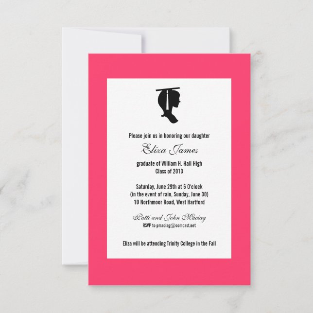 Invitation Annonces de diplômes (pour Patti) (Devant)