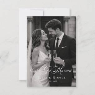 Invitation Annonces de mariage photo classiques Nous sommes m