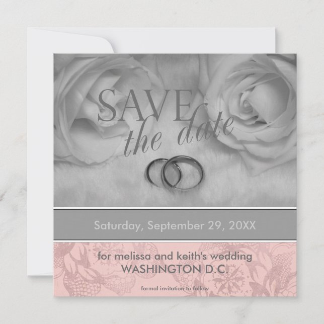 Invitation Annonces de sauvegarde de date (Devant)