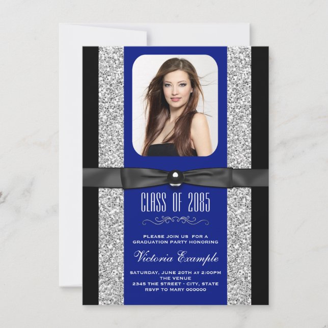 Invitation Annonces Royal Blue Graduation (Devant)