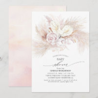 Anthurium blanc et Baby shower en herbe Pampas