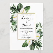 Anthurium blanc et mariage de verdure
