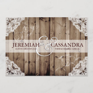 Invitation Antique Blanche dentelle