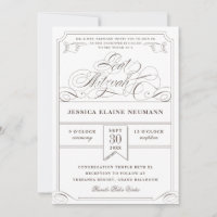 Antique Ticket Bat mitzvah Vintage