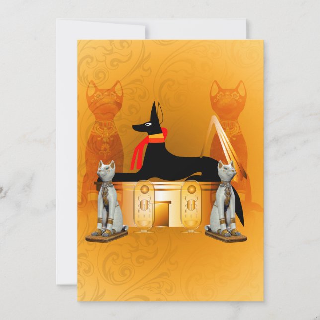 Invitation Anubis, égyptien ancien (Devant)