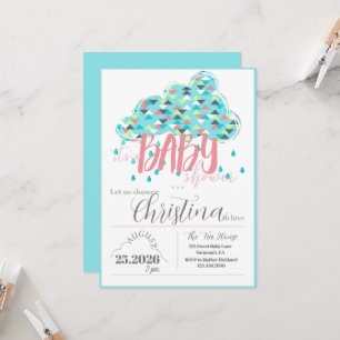 Invitation Août Saupoudrer Douche Baby shower maman-to-be
