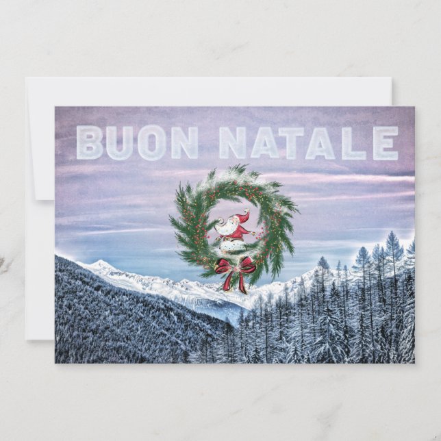 Invitation * AP20 BUON NATALE Italian Language Christmas (Devant)