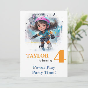Invitation *~* AP94 k-22 do-it-yourself Jote Hockey Girl Anni