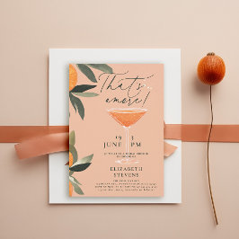 Invitation Aperol Spritz Citrus Moderne Amore Fête des mariée