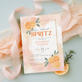 Invitation Aperol Spritz Oranges Citrus Frame Fête des mariée
