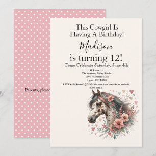 Invitation Appaloosa Horse Anniversaire