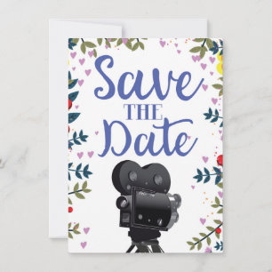 Invitation Appareil Photo de Film de Mariage Save The Date