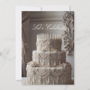 INVITATION APPARENCE ANTIQUE ORNÉE ANNIVERSAIRE