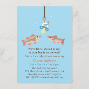 Invitation Appât à poisson mignon pour pêche à la basse et à