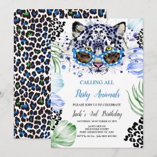 Invitation Appel à tous les animaux d'anniversaire de fête