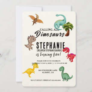 Invitation Appel à tous les dinosaures du Parti Personnalisé 