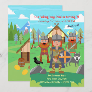 Invitation Appel à tous les enfants vikings pour une Invitati