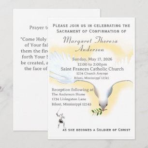 Invitation Appel de confirmation catholique