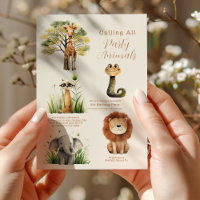 Appeler tous les animaux de fête Safari Zoo Annive