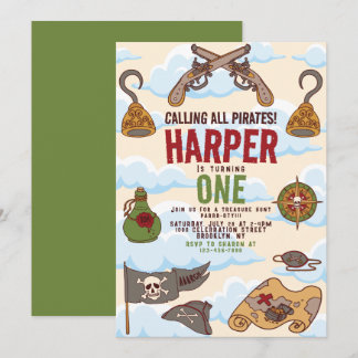 Invitation Appeler tous les pirates parle comme un anniversai