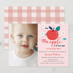Invitation Apple of Our Eye Photo Premier anniversaire