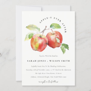 Invitation Appliquer toujours après Apple Mariage aquarelle