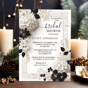 Invitation Apporter une Fête des mariées classique simple et 