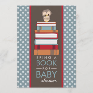 Invitation Apportez à un livre l'invitation douce de baby