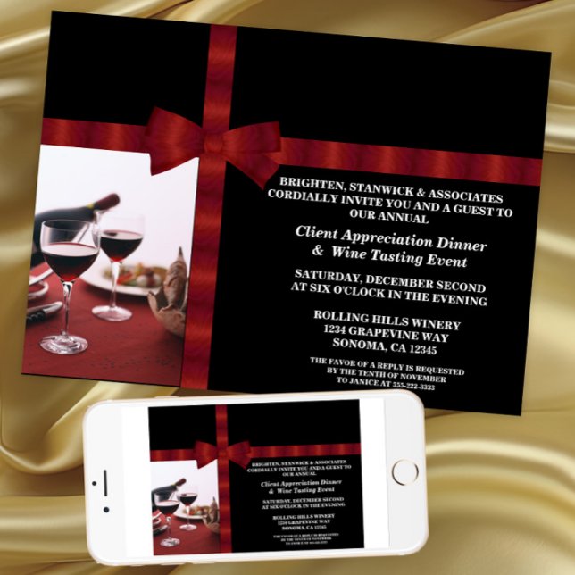 Invitation Appréciation du client d'événements d'entreprise (Corporate Event Client Appreciation Invitation. Instant download and printed invitations available.)