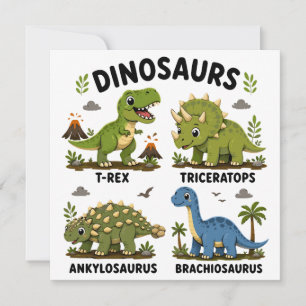 Invitation Apprentissage des espèces de dinosaures pour les e