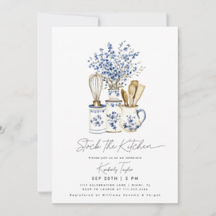 Invitation Approvisionner la cuisine Chinoiserie Bleu Enterre