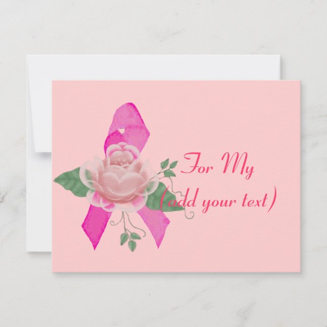 Invitation Appui de cancer du sein (Devant)