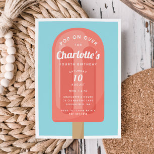 Invitation Appuyer sur Popsicle Summer Anniversaire de enfa