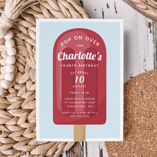 Invitation Appuyer sur   Popsicle Summer Anniversaire de enfa