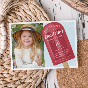Invitation Appuyer sur   Popsicle Summer Anniversaire de enfa