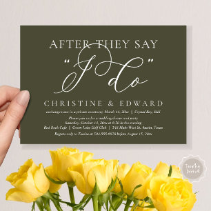 Invitation Après Avoir Dit Que Je Le Fais, Dîner Mariage Elop