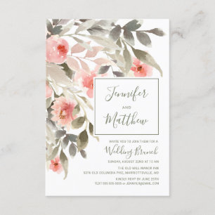 Invitation Après avoir épousé l'aquarelle de brunch