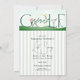 Invitation Apres Golf Last Swing Before the Ring Bachelorette