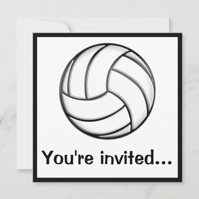 Invitation Après-Jeu de volley-ball (Devant)