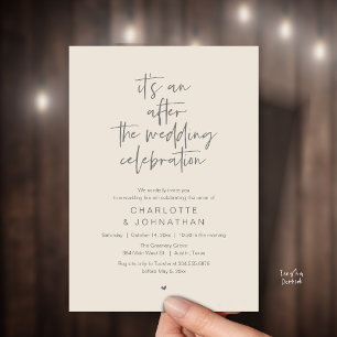 Invitation Après la célébration de mariage, brunch moderne
