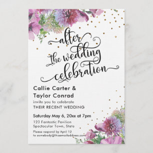 Invitation Après la célébration de mariage Confetti de Fleur 