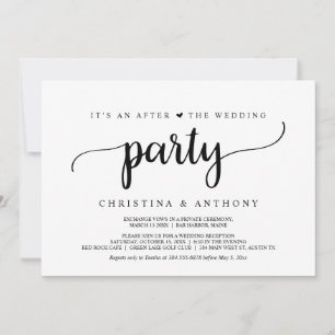 Invitation Après la fête de mariage, évasion de mariage rusti