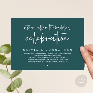 Invitation Après La Fête Mariage Dîner Moderne