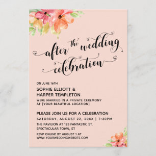 Invitation Après la florale de la fête Mariage