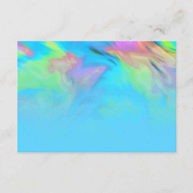 Invitation Après la partie Turquoise Blue Lime Rose Tie Dye (Devant)